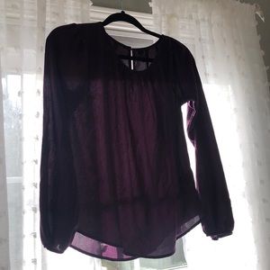 Purple Long Sleeve Blouse